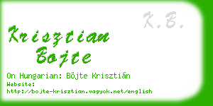 krisztian bojte business card
